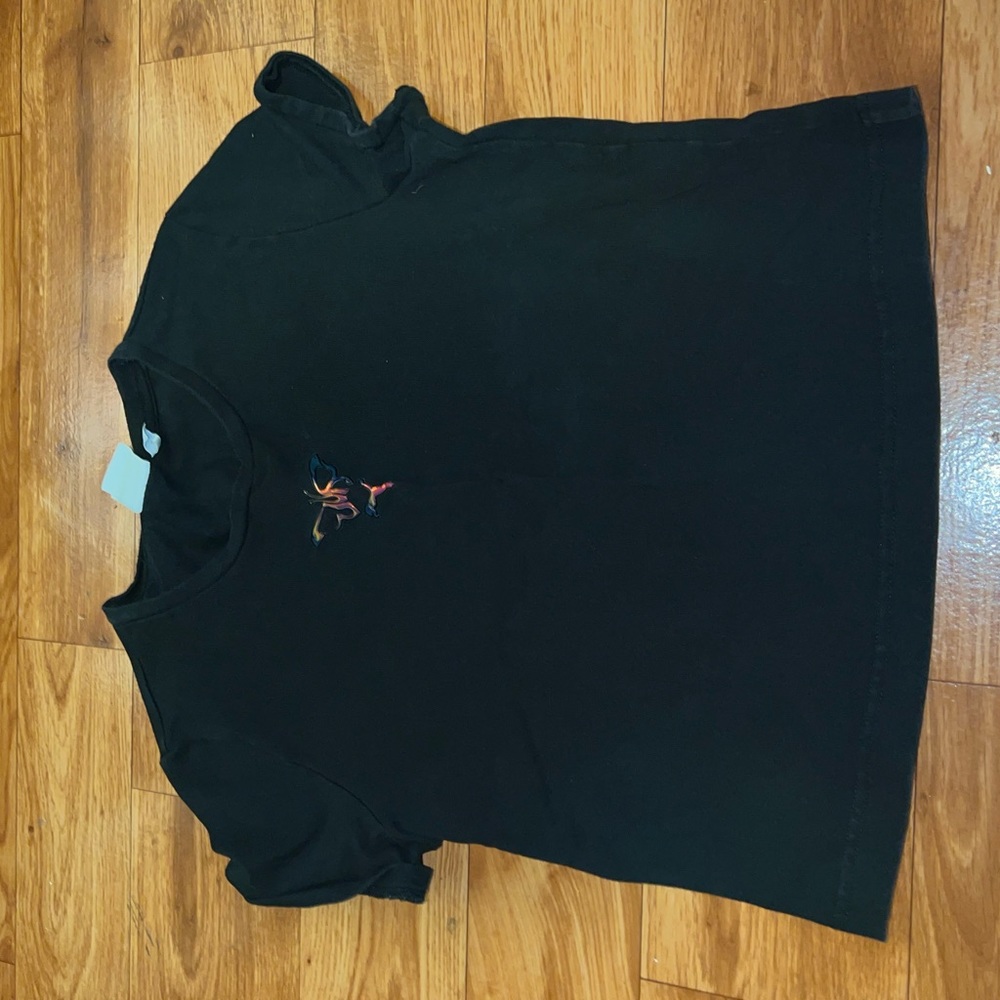 Puma x Dua Lipa cropped t-shirt in black size medium iridescent label